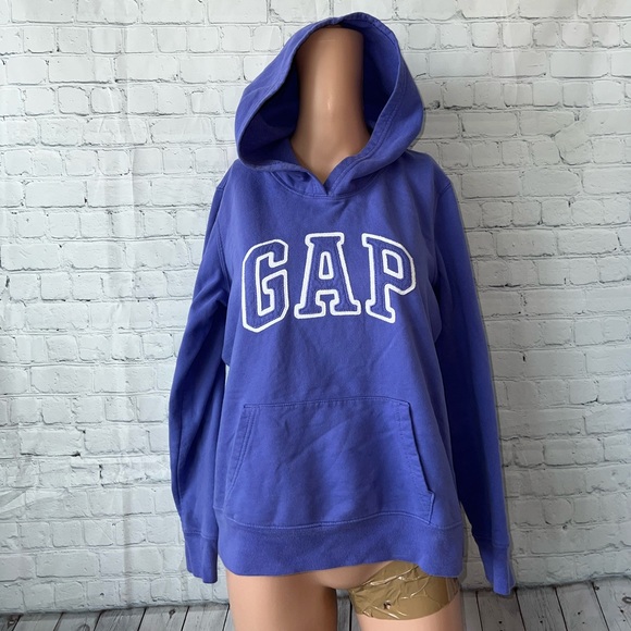 GAP Tops - gap purple & white hoodie size M